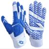 Scale Wear Design White Stealth Football Lineman Gloves with Tach Grip Silicone Palms. Adult Men's Youth Boys Sticky Lineman Wide Receiver Flag Football Boost Your Game! (Adult-XL, White-Blue) view 1