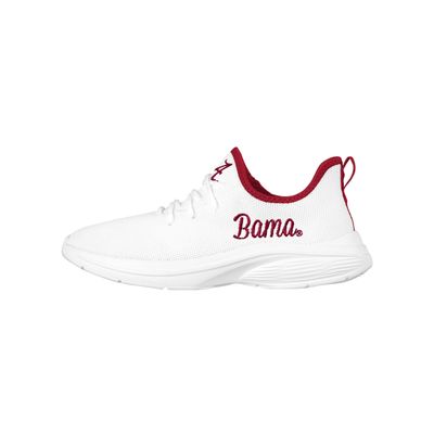 FOCO Alabama Crimson Tide NCAA Womens Midsole White Sneakers - 8