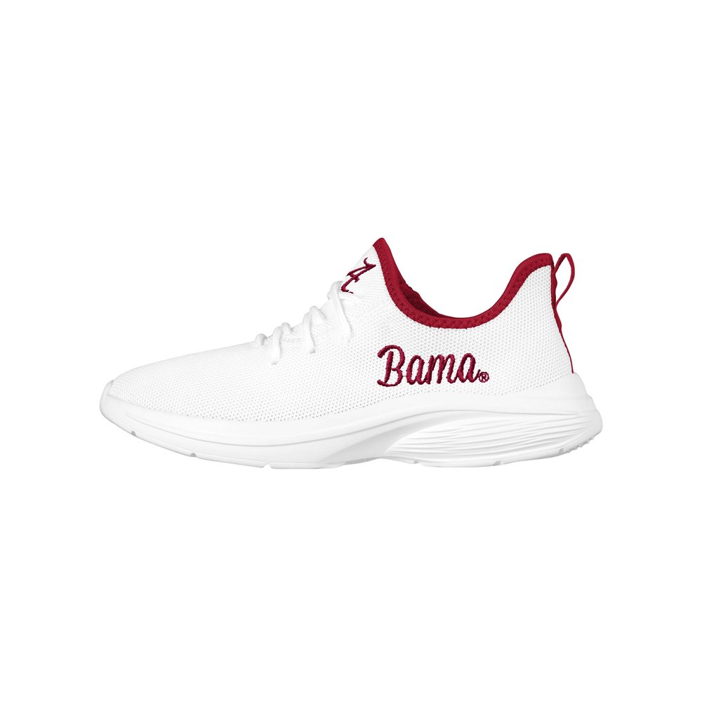 FOCO Alabama Crimson Tide NCAA Womens Midsole White Sneakers - 8