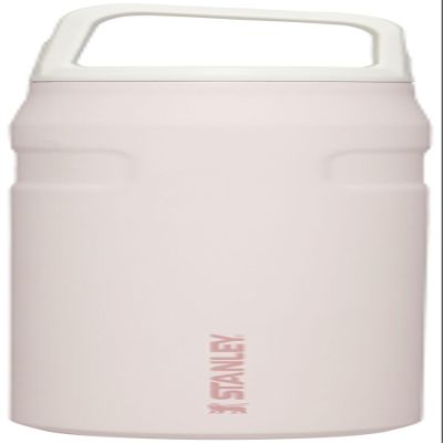 Stanley IceFlow Cap and Carry Water Bottle 24 oz | Wide Mouth Twist Lid | Lightweight and Leakproof for Travel and Sports | Insulated Stainless Steel | BPA-Free | Rose Quartz Glimmer