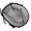 Wilson 2024 A1000 CM33 33 Baseball Catchers Mitt - Silver/Black/Red, Right Hand Throw view 3
