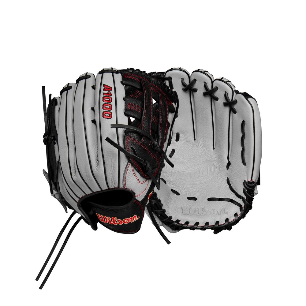 Wilson 2024 A1000 1750 12.5 Outfield Baseball Glove - Silver/Black/Red, Right Hand Throw