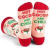 Lavley Hot Cocoa and Chill Socks - Funny Holiday Accessory Idea Cozy Gift for Women and Teens - Unisex One Size view 1