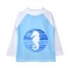 Flap Happy Baby Boy's UPF 50+ Graphic Rash Guard Swim Top, Seahorse Parade Blue view 1
