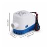 PIGENE Adjustable Small Submersible Pump Bilge Auto Water Pump Automatic Bilge Water Pump 12V 750GPH/1100GPH for Submersible Auto Pump with Float Switch Sea Boat Marine (Color : 1100GPH, Size : 24V) view 2