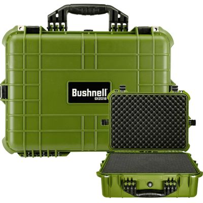 Bushnell 20 Inch Large Waterproof Hard Hangun Case For Firearms, Optics, Accessories, Shock Proof, and TSA Ready (OD Green)