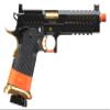 Lancer Tactical Knightshade Hi-Capa Gas Blowback Airsoft Pistol (Color: Black & Gold)-California Compliant view 2