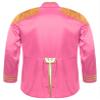 Xnihocha 1960's Sergeant Pepper Jacket for Men Tassel Shoulder Boards Satin Jackets Cosplay Halloween Hippy Costumes Hot Pink X-Large view 4