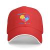 Please Be Patient I Have Autism Baseball Cap Men Ponytail Hat Women Dad Hat Sun Hat Adjustable Trucker Hat Red view 2