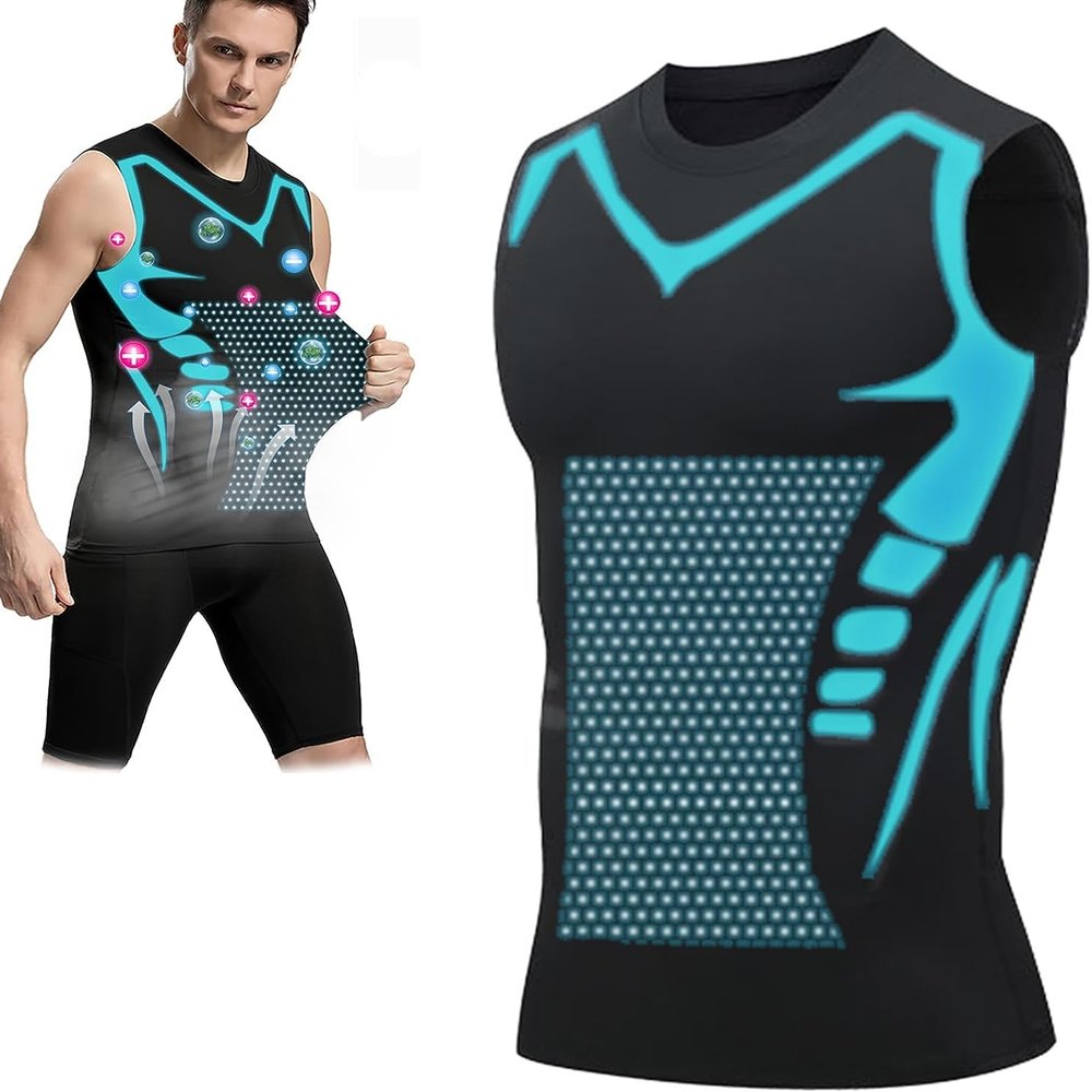 Ionic Shaping Vest,2023 New Version ENERGXCEL Ionic Shaping Vest for Men to Build a Perfect Body (Black,XS,X-Small)