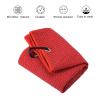 PATIKIL 16"x16" Tri-Fold Golf Towels, 3 Pack Waffle Pattern Towels Soft Fiber Strong Water Absorption with D Clip for Golf Lovers, Red view 3