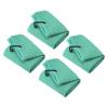 PATIKIL 20"x16" Tri-Fold Golf Towels, 4 Pack Waffle Pattern Towels Soft Fiber Strong Water Absorption with D Clip for Golf Lovers, Green view 1