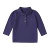Alvivi Toddler Girls Long Sleeve Cotton T-Shirts Lapel Collar Buttons Print Blouse Pullover Navy Blue 12-24 Months view 1