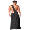 Shinsto Men's Mr. Toga Party Costume One Shoulder Ancient Greek Cosplay Roman Outfit D0087#Black Large view 2
