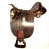 Australian Stock Saddle Full Brown Leather with Full Accessories Size 15" to 18" (18", Brown) view 1
