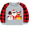 Christmas Clothes for Toddler Boy Girl Sunglasses Santa Reindeer Snowman Buffalo Red Plaid Shirt Kids Ugly Xmas Raglan Sleeve Tee Tops 5T view 1