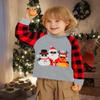Christmas Clothes for Toddler Boy Girl Sunglasses Santa Reindeer Snowman Buffalo Red Plaid Shirt Kids Ugly Xmas Raglan Sleeve Tee Tops 5T view 2