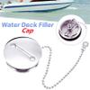 1Pack Cabin Hardware Deck Fill Cap 316 Stainless Steel Boat Accessories Boat Parts Deck Fill Replacement Cap Silver (Size: with 1.5" hose) view 2