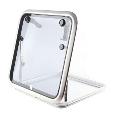 Boat Portlight Hatch, 90 Opening Angle Sealed External Push Type Heavy Duty Aluminum Alloy Marine Hatch Porthole Window for Yacht