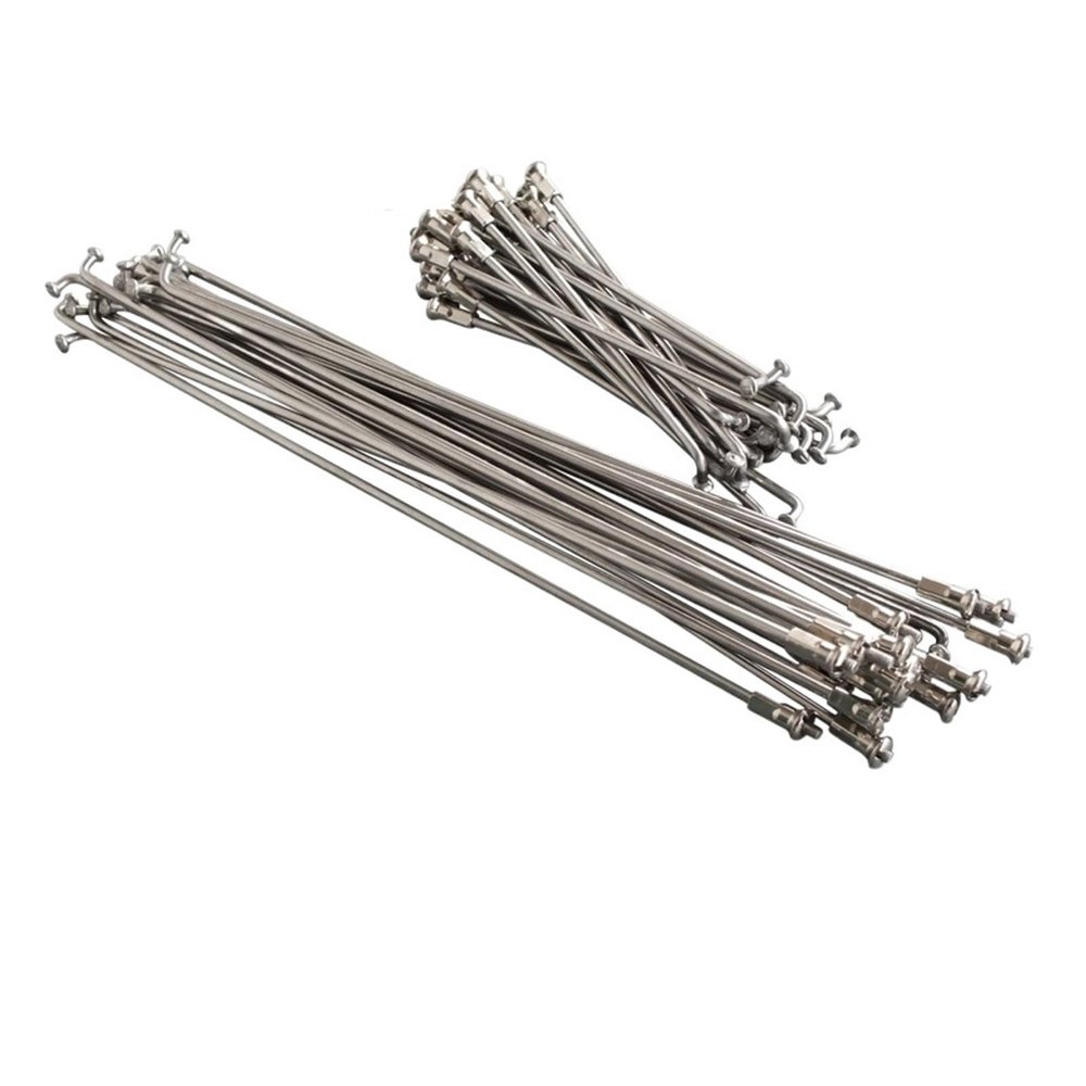 NORAZE 5 Pcs Stainless Steel Bicycle Spokes 13G/122/124 138 139 179 228/250 255 268 270MM Nipples End Caps E-Bike Part (Color : Silver, Size : 13G 139mm 5pcs)