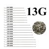 NORAZE 5 Pcs Stainless Steel Bicycle Spokes 13G/122/124 138 139 179 228/250 255 268 270MM Nipples End Caps E-Bike Part (Color : Silver, Size : 13G 139mm 5pcs) view 3
