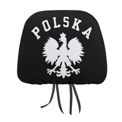 Polska Polish Country Pride Car Headrest Covers Universal Car Seat Head Rest Protector for Auto Truck 2 PCS