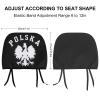 Polska Polish Country Pride Car Headrest Covers Universal Car Seat Head Rest Protector for Auto Truck 2 PCS view 2