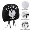 Polska Polish Country Pride Car Headrest Covers Universal Car Seat Head Rest Protector for Auto Truck 2 PCS view 3