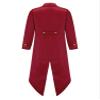 Kvysinly Kids Boys Pirate Renaissance Steampunk Tailcoat Jacket Gothic Victorian Tuxedo Frock Coat Halloween Costume Red 16 Years view 2