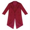Kvysinly Kids Boys Pirate Renaissance Steampunk Tailcoat Jacket Gothic Victorian Tuxedo Frock Coat Halloween Costume Red 16 Years view 3