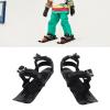 Mini Ski Skates, Mini Ski Shoes, Adjustable Short Mini Ski Skates, Winter Snowskates, Snowblades Skiboards Outdoor Ski Shoes for Winter Sport Skiing Equipment(Black) view 3