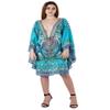AAN Women's Caftan Dress - Beachwear Coverup Kaftan Casual Short Summer Lougewear One Size Dresses for Girls & Women (Blue-7180) view 4