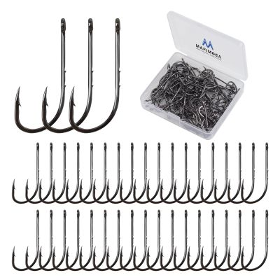 Baitholder Fishing Hooks Trout Panfisn Catfish Basss Hooks Fishing (2#, Black)
