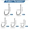 Baitholder Fishing Hooks Trout Panfisn Catfish Basss Hooks Fishing (2#, Black) view 2