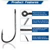 Baitholder Fishing Hooks Trout Panfisn Catfish Basss Hooks Fishing (2#, Black) view 3