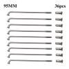 NORAZE 36Pcs 60-305mm 12G Electric Bicycle E-Bike Wheel Tire Steel Spokes Bike Parts (Color : Silver 36PCS, Size : 95mm) view 2