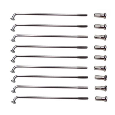 NORAZE 36Pcs 60-305mm 12G Electric Bicycle E-Bike Wheel Tire Steel Spokes Bike Parts (Color : Silver 36PCS, Size : 200mm)