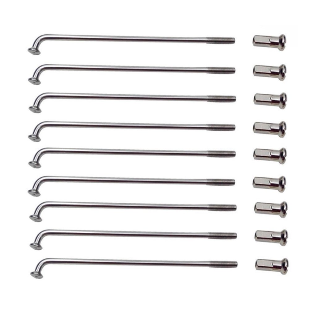 NORAZE 36Pcs 60-305mm 12G Electric Bicycle E-Bike Wheel Tire Steel Spokes Bike Parts (Color : Silver 36PCS, Size : 200mm)
