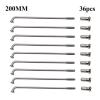 NORAZE 36Pcs 60-305mm 12G Electric Bicycle E-Bike Wheel Tire Steel Spokes Bike Parts (Color : Silver 36PCS, Size : 200mm) view 2