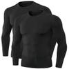Men's Compression Long Sleeve Shirts, Cool Dry Sports Workout Shirts Underwear Athletic Baselayer Running Tops 1/2 Pack view 1