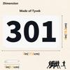 UISKOOPW Tyvek Race Bibs Running Numbers with Safety Pins, Audition Numbers|Tryout Numbers 1-500 for Marathon Runners Events Sports Games (White [4"x7"] 301-400) view 2