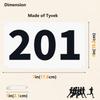 UISKOOPW Tyvek Race Bibs Running Numbers with Safety Pins, Audition Numbers|Tryout Numbers 1-500 for Marathon Runners Events Sports Games (White [4"x7"] 201-300) view 2