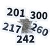 UISKOOPW Tyvek Race Bibs Running Numbers with Safety Pins, Audition Numbers|Tryout Numbers 1-500 for Marathon Runners Events Sports Games (White [4"x7"] 201-300) view 4
