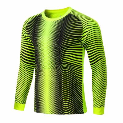Fldy Girls Youth Goalie Jersey Boys Padded Gladiator Goalkeeper Shirt with Sponge Protector Sports Team Training Uniform Fluorescent Green 11-12 Years