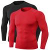 Men's Compression Long Sleeve Shirts, Cool Dry Sports Workout Shirts Underwear Athletic Baselayer Running Tops 1/2 Pack view 1