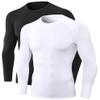 Men's Compression Long Sleeve Shirts, Cool Dry Sports Workout Shirts Underwear Athletic Baselayer Running Tops 1/2 Pack view 1