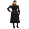 XUNZOO Womens Ringmaster Circus Velvet Tailcoat Gothic Jacket Halloween Stage Performance Cosplay Costume Black X-Large view 2