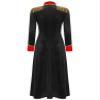XUNZOO Womens Ringmaster Circus Velvet Tailcoat Gothic Jacket Halloween Stage Performance Cosplay Costume Black X-Large view 4