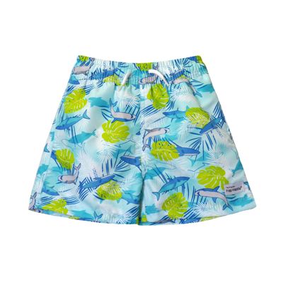 Flap Happy Baby Boy's UPF 50+ Wesley Swim Trunks with Mesh Liner, Undersea Paradise