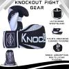 Knockout Elite Boxing Gloves 8-16 oz for Men & Women with Wraps & Mouth Guard - Ideal for Muay Thai, Kickboxing, Adult Heavy Punching Bag Gloves Training - Durable, Comfortable & Protective view 2